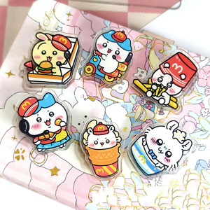 Jiyika Wamaimen Collection Creative Cartoon Transparent Acrylic PP Note Test Paper Clip Christmas Plastic Material Shop Clip