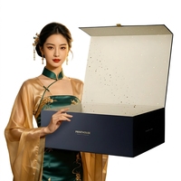 Boîte cadeau magnétique de luxe personnalisée avec poignée, pliable, logo personnalisé, boîte en papier rigide pour solutions d'emballage de marques de luxe