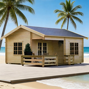 Maison de <span class=keywords><strong>plage</strong></span> préfabriquée à installation rapide de 40,5 m², cabane en <span class=keywords><strong>bois</strong></span> intérieure de 31,5 m² avec balcon pour Airbnb côtier - Product Image 1