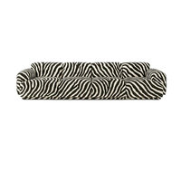 Canapé moderne Bauhaus en tissu imprimé motif zèbre, style mi-ancien, pour salon, canapé trois places design pour villa