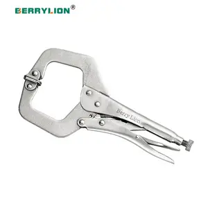 Berrylion 11"/275mm High Carbon Steel C Type Locking Pliers Arm Precision Clamping Tool C Type Locking Pliers Vise Grip Pliers