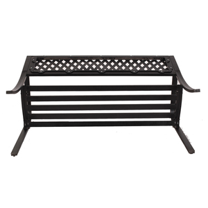 Banc double d'extérieur traditionnel en acier pour jardin, plage, parc, patio - Utilisation scolaire et hospitalière - Product Image 5