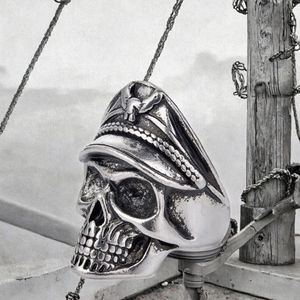 Bague Homme Barbu Capitaine Crâne <span class=keywords><strong>Viking</strong></span> Soldat Bijoux de Mode pour Mariage Fiançailles Alliage Principal - Product Image 2