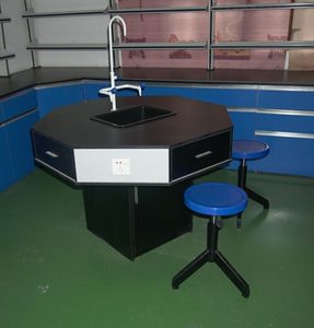 PPシンク付き八角形ラボテーブルラボ家具 - Product Image 4