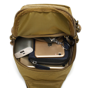Bolsa de pecho cruzada portátil para tácticas al aire libre, cremallera de camuflaje de Color sólido, diseño impermeable para senderismo, <span class=keywords><strong>turismo</strong></span> de montaña, pesca - Product Image 4