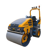 Rouleau compresseur routier vibrant combiné acier-caocho XD140VT de 4 tonnes - Radius de braquage court, compresseur de terre diesel assis