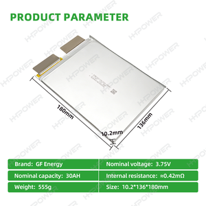 Batterie semi-solide 3,75 V 30 Ah 202,7 Wh/kg Décharge à haut débit 7C Batterie lithium polymère 30000 mAh pour drone UAV - Product Image 2