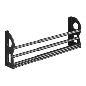 X2024 01 Estante de pared para zapatillas 50x30cm, organizador de esquina de 2 niveles para baño, inodoro, duradero, rectangular - Product Image 2