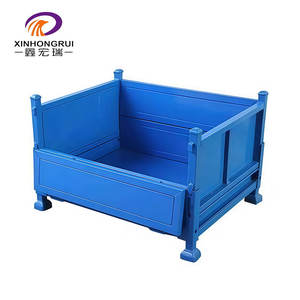 Customized Heavy Duty metallo pieghevole in acciaio contenitore alla rinfusa Stacking gabbia pieghevole Pallet-imballato OEM fornitore - Product Image 1