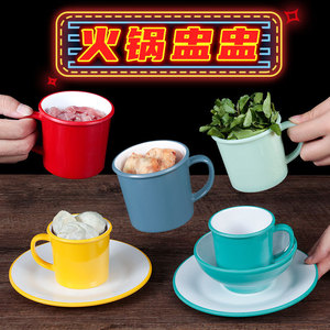 10-pack <b>melamine</b> imitation enamel cups/tea cups/hot pot restaurant commercial imitation porcelain bowls/plastic <b>melamine</b> - Product Image 3