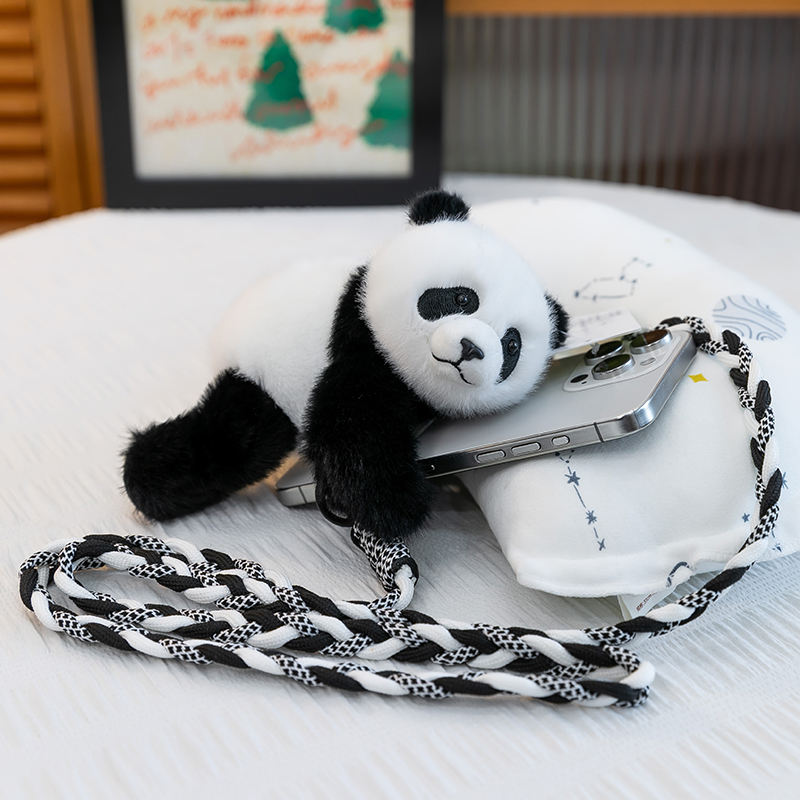 Animal Plush Phone Pouch Backpack-Raccoon, Panda, Otter Stuffed Animal Crossbody Bag, Unisex Cute & Functional Bag for Daily Use