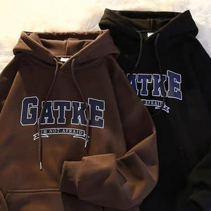 Sudadera con Capucha Estilo Americano, Estampada, Gruesa, para Hombre, Primavera, Holgada, Cuello Alto - Product Image 4