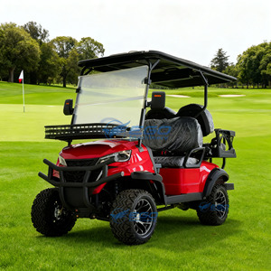 Carrito de Golf Eléctrico Rojo 1+1, Popular, Cómodo, Plegable, con 4 Asientos, para Caza, Turismo y Club - Product Image 3