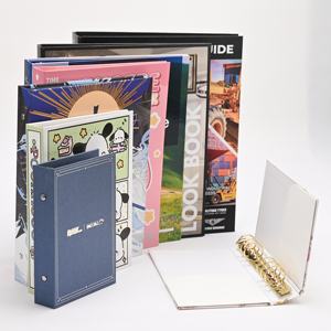 <span class=keywords><strong>Album</strong></span> à anneaux en papier relié rigide personnalisé OEM, multi-usages, catalogue/carnet/photo et porte-cartes, logo imprimé, vente en gros d'usine B2BOEM - Product Image 2