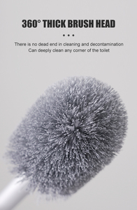 Commode <strong>Toilet</strong> Cleaner Set Household Round White Simple Style <strong>Aluminum</strong> / Plastic Independently Hung <strong>Toilet</strong> <strong>Brush</strong> - Product Image 3