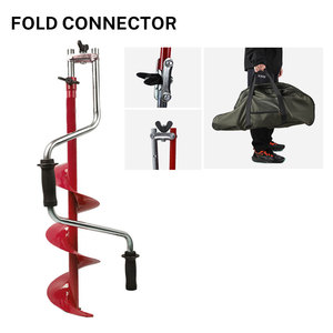 Homful công cụ đánh cá khoan Ice khoan Ice tay khoan với kép lưỡi phẳng - Product Image 2