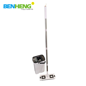 Mopa Plana de Goma de Doble Cara con Sistema de Rebote Rápido y Cubo con 3 Compartimentos para Separación de Agua Limpia y Sucia, la Más Vendida - Product Image 6