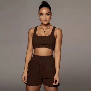 Ultime donne solid <span class=keywords><strong>outdoor</strong></span> outfit tuta da jogging in cotone abiti popolari <span class=keywords><strong>abbigliamento</strong></span> <span class=keywords><strong>donna</strong></span> set a due pezzi - Product Image 2