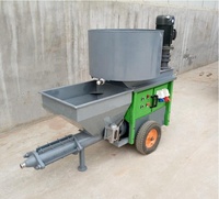 Machine à projeter le ciment et le mortier électrique multifonctionnelle avec mélangeur, pompe à plâtre portable pour la construction de murs