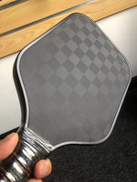 Raquette de pickleball allongée MST 18K en fibre de carbone thermoformée, durable, écologique, 40 trous, 16 mm, surface rugueuse 3D pour le divertissement