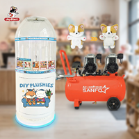 Machine à rembourrer les jouets en peluche électrique semi-automatique avec moteur 1600W et compresseur pour rembourrage de porte-clés, pendentifs et grands coussins, certifiée ROHS CE