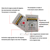 TiltAction Single Angle Consumer Electronics Shipping Monitor Solution Tilt Indicator Improper Handling Visual Deterren