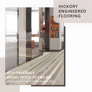 Durable Tongue Groove Walnut Wood <b>Flooring</b> Hickory <b>Engineered</b> Wood <b>Flooring</b> <b>Engineered</b> Wood <b>Flooring</b> for Residential Building - Product Image 2