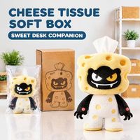 Peluche personnalisée monstre de fromage noir, directement de l'usine, OEM ODM, en coton PP et polyester, animal en peluche en gros, MOQ, peluche amusante