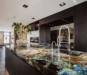 Encimera de Cocina Retroiluminada de Granito Azul Lemuriano Labradorita para Decoración de Hogar de Lujo - Product Image 5