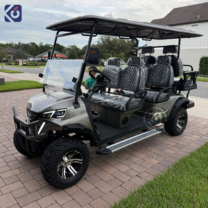 Voiturette de golf électrique 6 places pour la plage, batterie lithium 72V, tout-terrain surélevée, panneau solaire, idéale pour les excursions en extérieur - Product Image 1