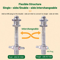 Ressort d'éjection anti-rotation M10, amortisseur, entrée d'air arrière, raccords pneumatiques avec support à ventouse