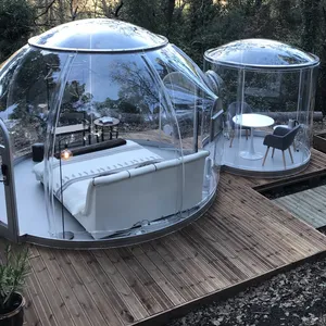 Kleine Luxus wasserdichte Hochzeits zelte Geodätische Halbkuppeln Garten Iglu Zelt Clear Dome Zelt