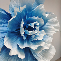 Fournisseur de décorations de mariage, fleurs artificielles de grande taille, fleurs décoratives en papier de couleur rose vif pour les événements de mariage et les fêtes