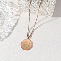 Collar con Colgante de Acero Inoxidable con Caligrafía Religiosa Musulmana Islámica Árabe de Alá, Joyería para Mujer, Venta al por Mayor, Eid Ramadán, Nuevo 2026