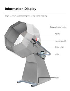 0-35 kg/cycle Équipement de mélange en acier inoxydable 304 Mélangeur octogonal Machine à mélanger le café moulu en grains de café - Product Image 4