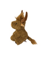 Nouveau design écologique, adorable et classique, jouet en peluche vache des Highlands en position assise