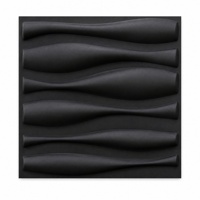 Panel Dinding PVC Anti Air 3D Ripple Tahan Api Mudah Dipasang untuk Latar Belakang Sofa, Custom Pabrik