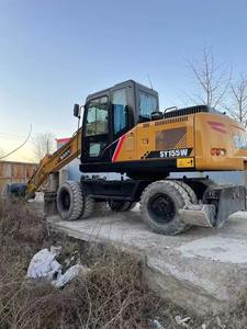 Excavadora de Ruedas Usada de Segunda Mano, Maquinaria para Movimiento de Tierras SANY SY155W en Venta - Product Image 4