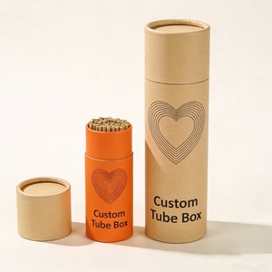 Eco-Friendly Kraft Paper Tube Cosmetic Packaging Box Recyclable Cylindrical Container for Skincare Perfume <b>Wig</b> Loose Powder - Product Image 5