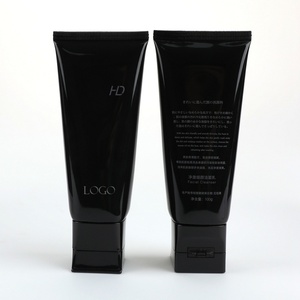 Tubo de Plástico Suave Personalizado al por Mayor para Loción, Exfoliante Corporal, Suero, Tubo Vacío de Calidad con Logotipo Impreso en Negro y Tapa de Rosca para el Cuidado de la Piel - Product Image 2