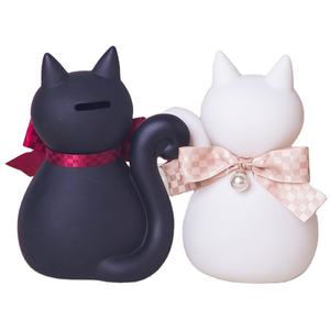 Nuovi Arrivi: Cancelleria Coreana Kawaii per Ragazze, <span class=keywords><strong>Salvadanaio</strong></span> a Forma di <span class=keywords><strong>Gatto</strong></span> Bianco e Nero, <span class=keywords><strong>Salvadanaio</strong></span> Indistruttibile a Forma di <span class=keywords><strong>Gatto</strong></span> - Product Image 1