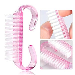 Soft Flat Hair Nail <b>Brush</b> Plastic UV Gel <b>Dust</b> Remover Painting Drawing Liner Manicure Tool for Acrylic Nail Art Design Salon - Product Image 1