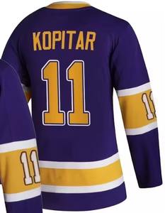 Nuevas camisetas de hockey sobre hielo OEM personalizadas 24-25 con bordado de sarga y transferencia térmica para equipos, uniforme de entrega rápida 100% poliéster - Product Image 1