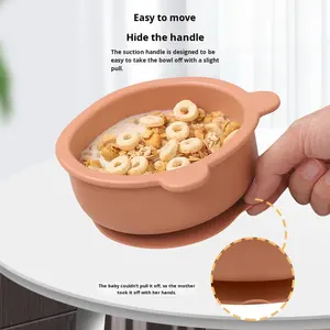 Bol à Manger en Silicone Anti-Chute Anti-Brûlure pour Bébé Vaisselle pour Enfants Fabriqué en Chine Modèle d'Alimentation Complémentaire Wqs-3573 - Product Image 4