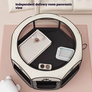 דפוס מוצק חתול הריון חדר משלוח מלא להגדיר באופן מלא עם כפתור סגירה עיצוב נוח עבור ציוד לחיות מחמד - Product Image 3