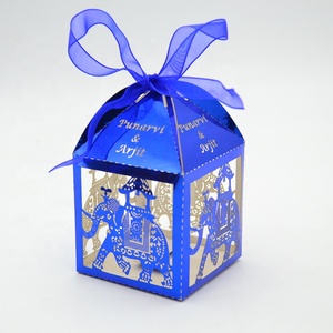 Offre Spéciale fournitures de fête de conception d'éléphant <span class=keywords><strong>indien</strong></span> cadeaux de mariage boîte-cadeau boîte de bonbons découpée au laser - Product Image 4