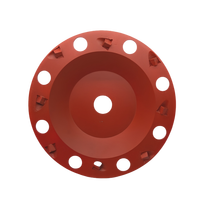 Disque/Plaque de ponçage diamanté PCD robuste en métal 250 mm pour le décapage de revêtements de peinture et de colle époxy sur métaux non ferreux