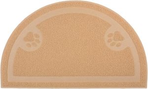Alfombrillas de Lujo Semicirculares Grises Impermeables Antideslizantes Lavables de PVC para Recoger Arena de Gato, Control de Dispersión de Arena, Tapetes para Gatos - Product Image 6