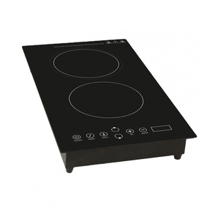 Placa de Cocina <span class=keywords><strong>Eléctrica</strong></span> Portátil de Doble Quemador con Temporizador, Control Táctil, <span class=keywords><strong>Estufa</strong></span> Infrarroja con Pantalla Digital - Product Image 2