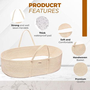 Cestas portátiles para cambiar bebés, decoración de guardería, Moisés, cambio de mesa, cesta para bebés, el regalo perfecto para baby shower - Product Image 2